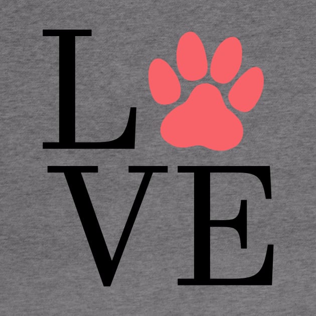 Love Paw I Love Dogs, I Heart Dogs by creativitythings 